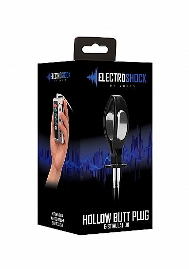 Skin Two UK E-Stim Hollow Butt Plug - Black Electro Sex