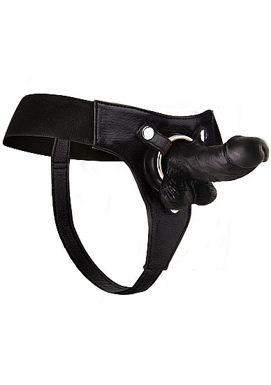 Skin Two UK Realistic 6 Inch Strap-On - Black - One Size Strap Ons