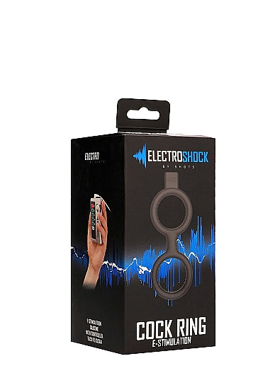 Skin Two UK E-Stimulation Cock Ring with Ballstrap - Black Electro Sex