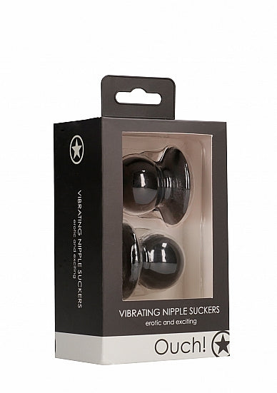 Skin Two UK Vibrating Nipple Suckers - Black Nipple Clamp