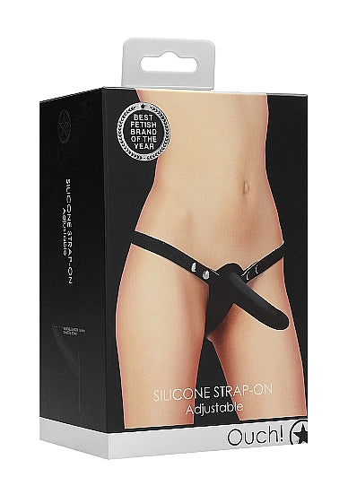 Skin Two UK Silicone Strap-On - Adjustable - Black - One Size Strap Ons