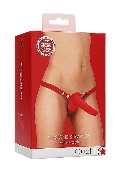 Skin Two UK Silicone Strap-On - Adjustable - Red - One Size Strap Ons