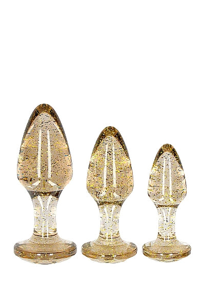 Acrylic Goldchip Butt Plug Set