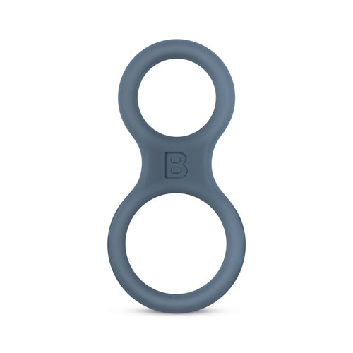 Skin Two UK Boners Silicone Cock Ring And Ball Stretcher - Grey Cock & Ball