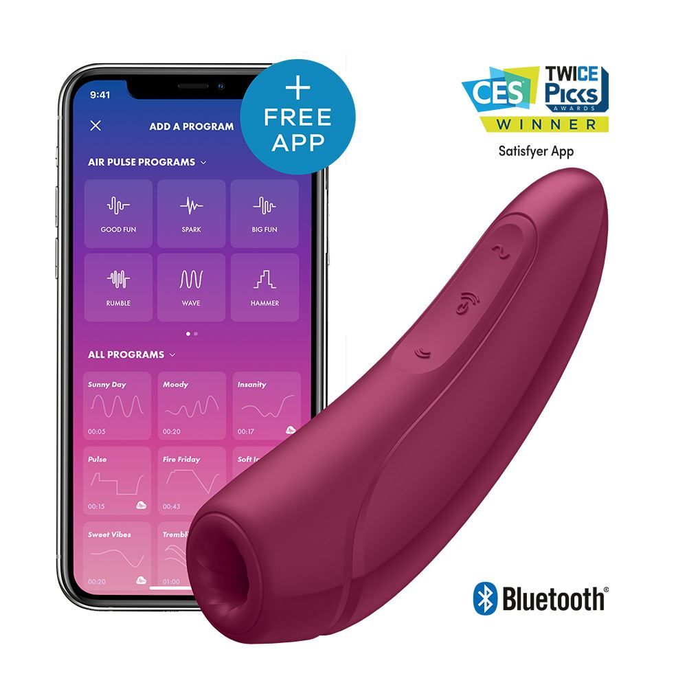 Skin Two UK Satisfyer App Enabled Curvy 1+ Rose Red Vibrator