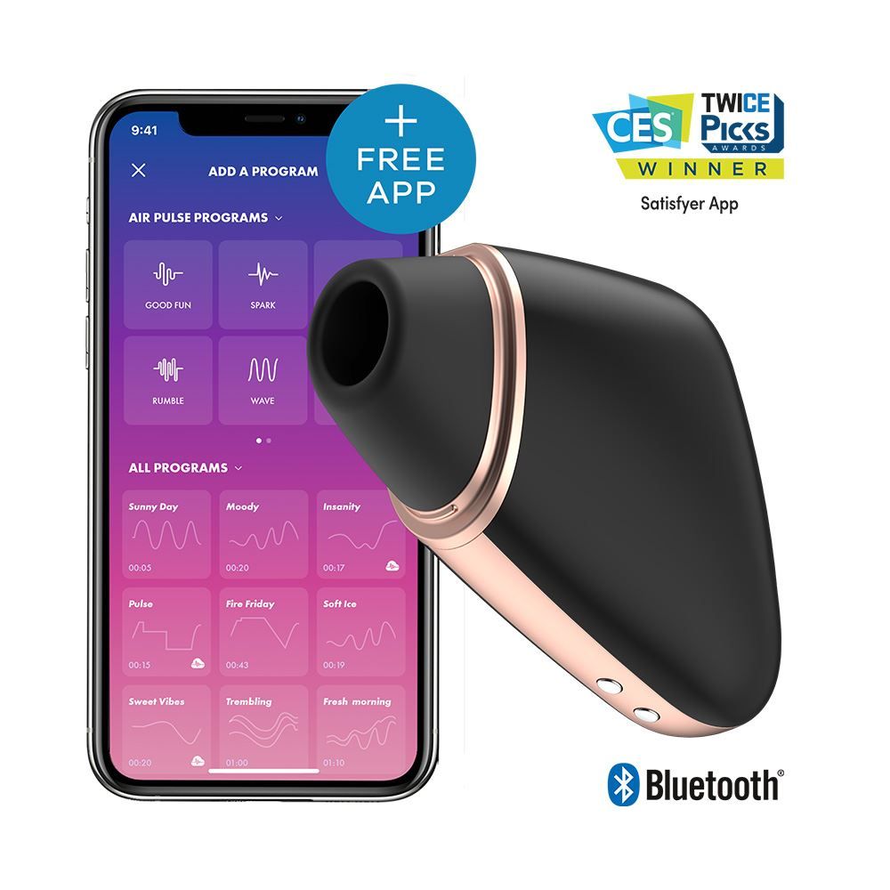 Skin Two UK Satisfyer App Enabled Lover Triangle - Black Vibrator