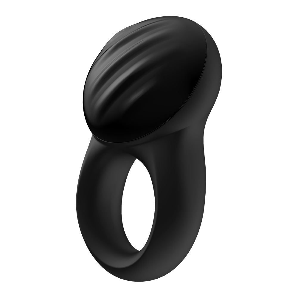 Skin Two UK Satisfyer App Enabled Signet Ring - Black Cock & Ball