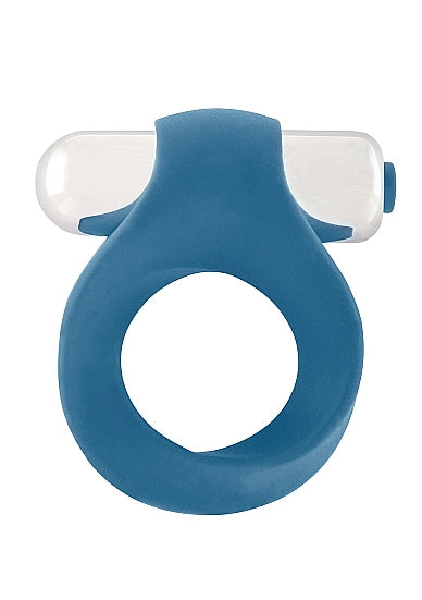Skin Two UK Infinity - Single Vibrating Cockring - Blue Cock & Ball