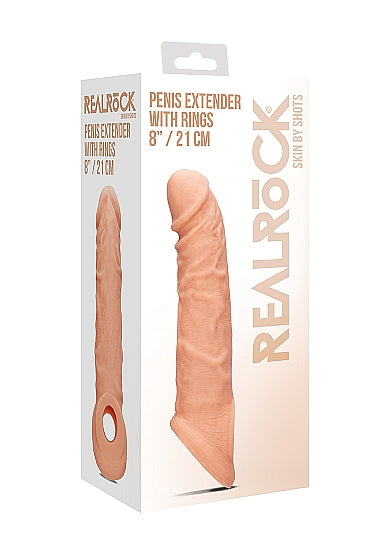 Skin Two UK Penis Extender with Rings - 21 cm - Flesh Male Sex Toy