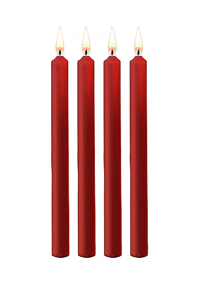 Skin Two UK Teasing Wax Candles - Large - 4 Pack - Paraffin - Red Enhancer