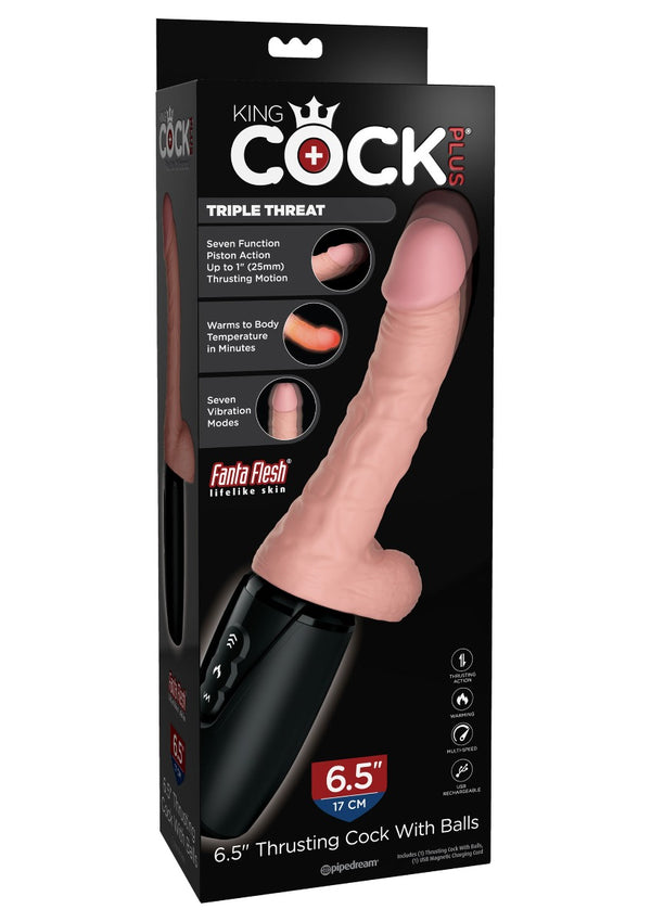 Skin Two UK King Cock Plus Triple Threat 6.5 inch Vibrator