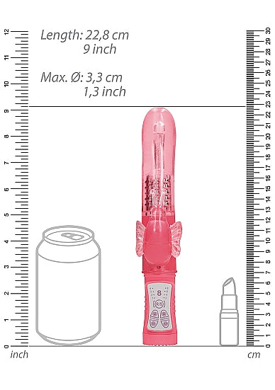 Skin Two UK Rotating Beaded Butterfly Vibrator - Pink Vibrator
