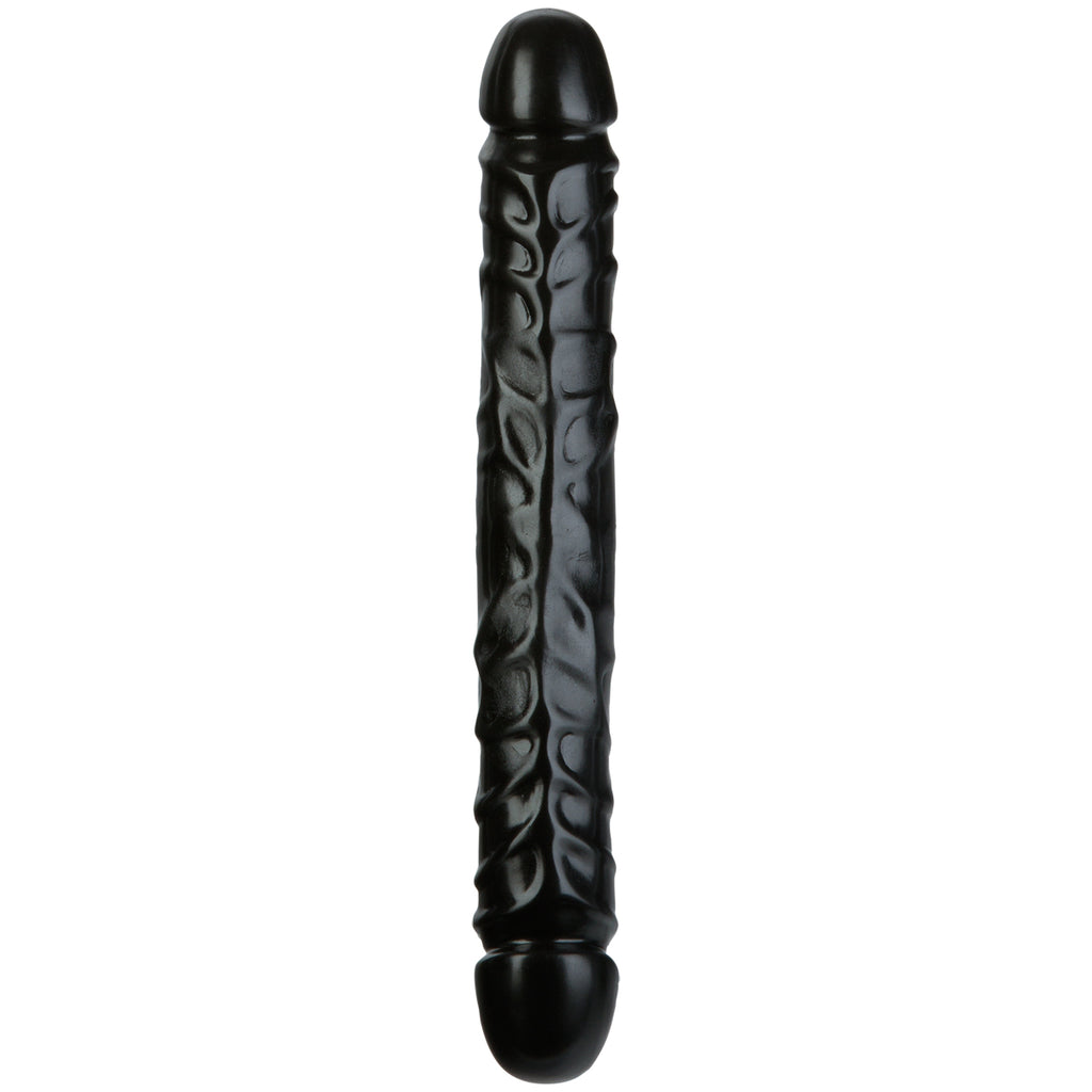 Skin Two UK Jr. Veined Double Header Bender - Black Dildo